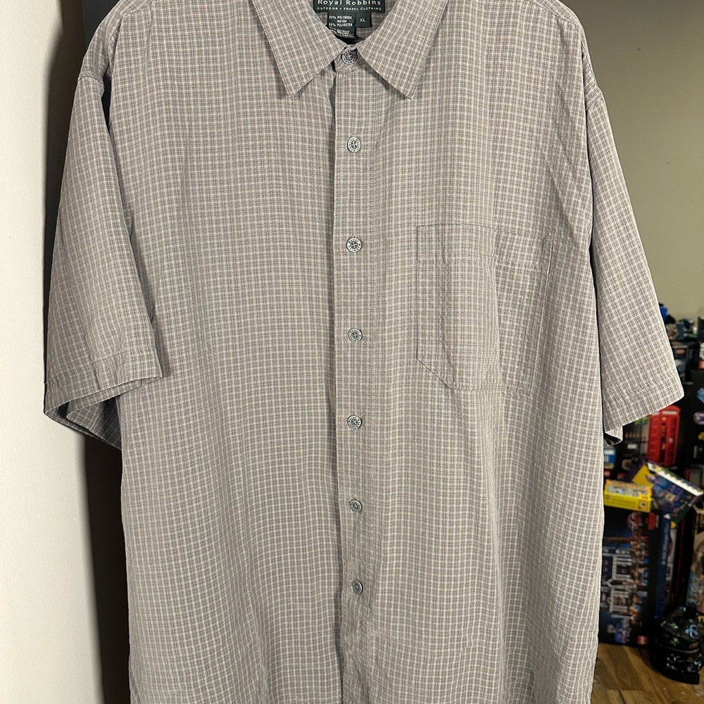 Royal Robbins Brown Short Sleeve Shirt Size XL